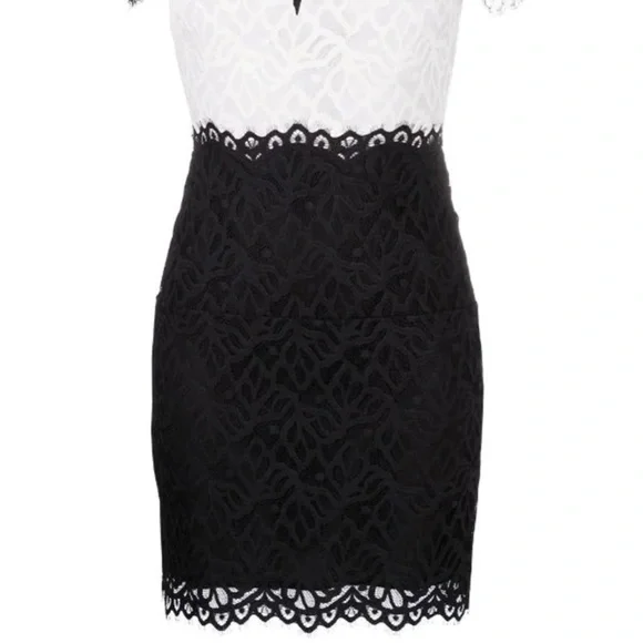 Sandro Tie Neck Lace Sheath Dress